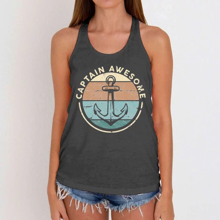 Funny Sailing Boating Sailor Boat Captain Awesome Women's Knotted Racerback Tank