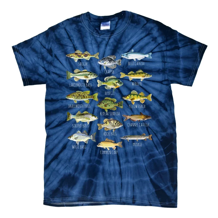 Fish Species Biology Types Of Freshwater Fish Fishing Tie-Dye T-Shirt