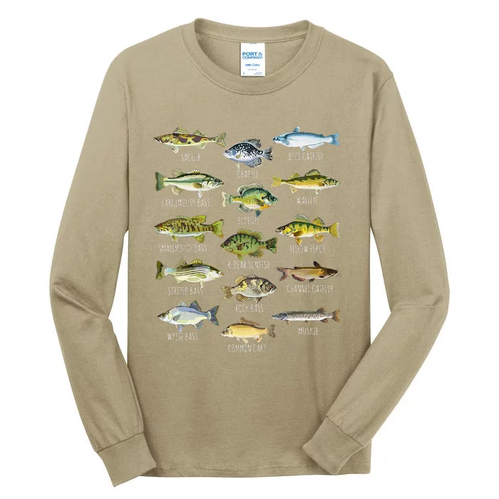 Fish Species Biology Types Of Freshwater Fish Fishing Tall Long Sleeve T-Shirt