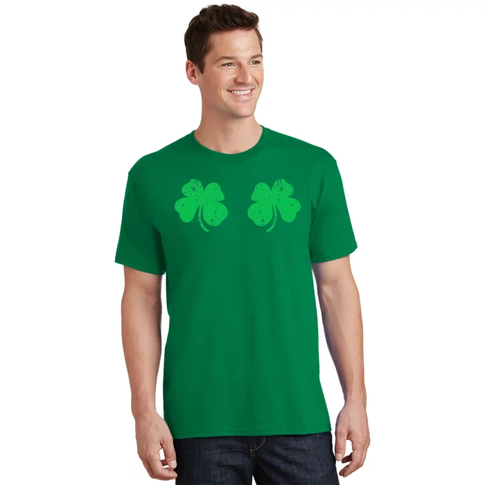 Funny Shamrock Boobs Irish St Patricks Day T-Shirt