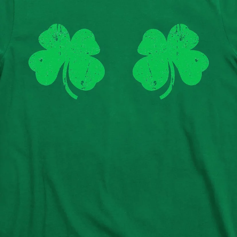 Funny Shamrock Boobs Irish St Patricks Day T-Shirt