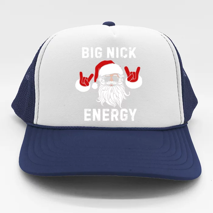 Funny Santa Big Nick Energy Santa Face Merry Christmas Trucker Hat