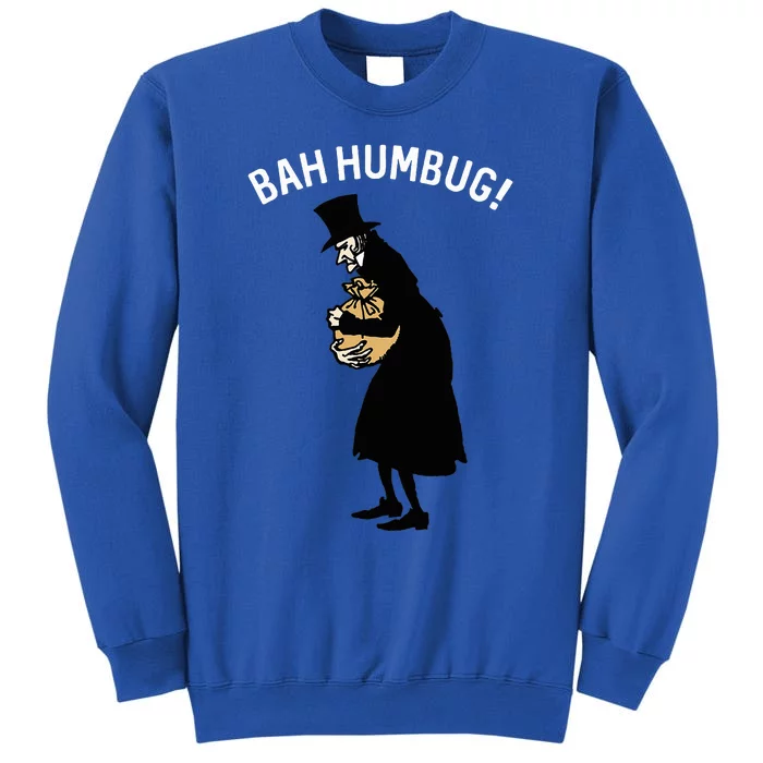 Fun Scrooge Bah Humbug Art Vintage Christmas Carol Tall Sweatshirt