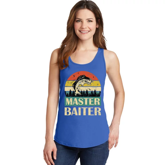 Funny Sayingmaster Baiter Fishing Fishermen Ladies Essential Tank