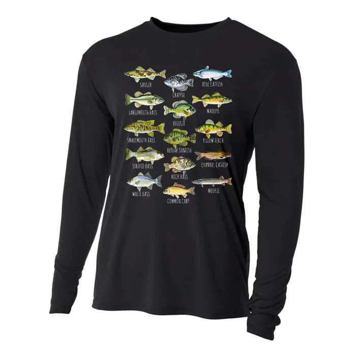 Fish Species Biology Types Of Freshwater Fish Fishing Cooling Performance Long Sleeve Crew