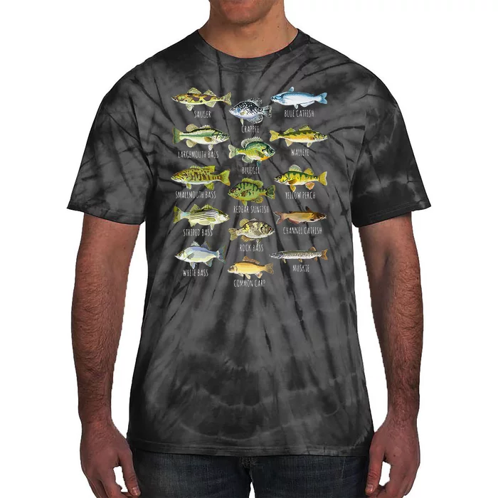 Fish Species Biology Types Of Freshwater Fish Fishing Tie-Dye T-Shirt