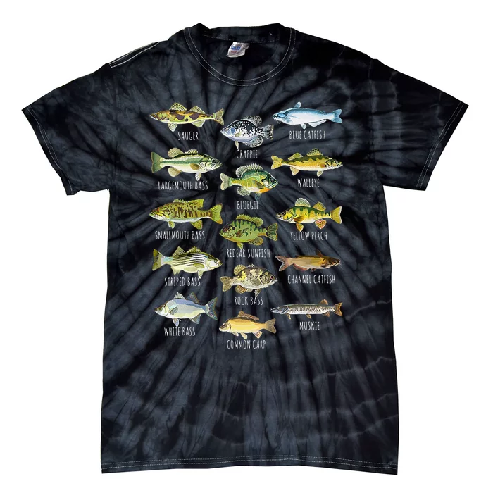 Fish Species Biology Types Of Freshwater Fish Fishing Tie-Dye T-Shirt