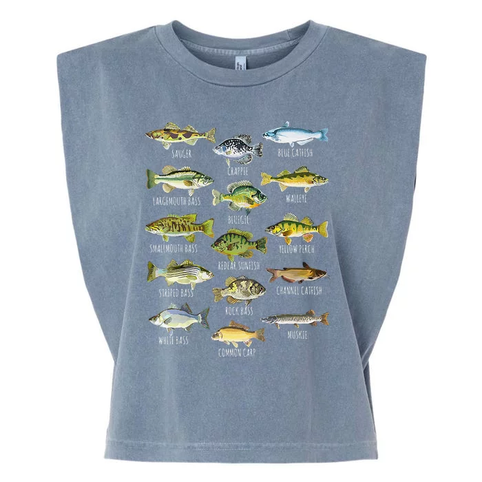 Fish Species Biology Types Of Freshwater Fish Fishing Garment-Dyed Women's Muscle Tee