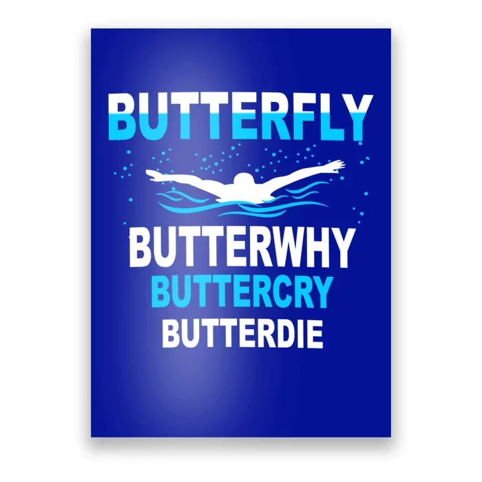 Funny Swim Butterfly Stroke Swimming Gift Funny Gift Funny Gift Poster