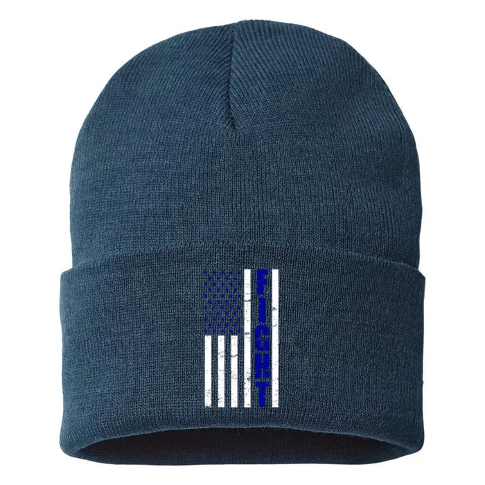 Fight Support Blue American Flag Sustainable Knit Beanie