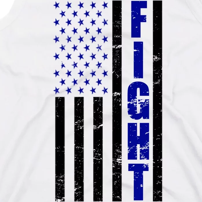 Fight Support Blue American Flag Tank Top