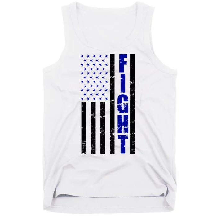 Fight Support Blue American Flag Tank Top