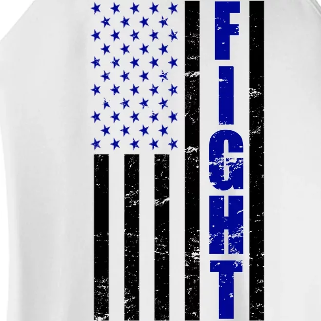 Fight Support Blue American Flag Women’s Perfect Tri Rocker Tank