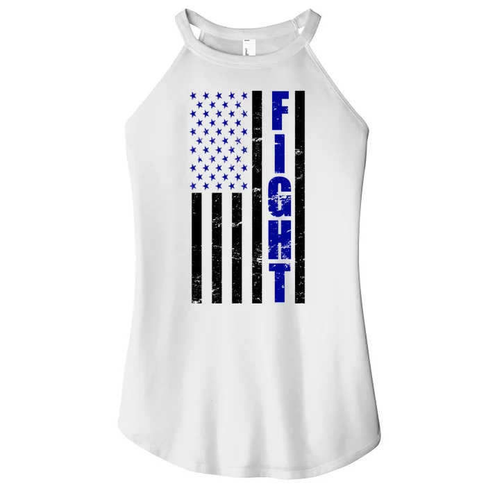 Fight Support Blue American Flag Women’s Perfect Tri Rocker Tank