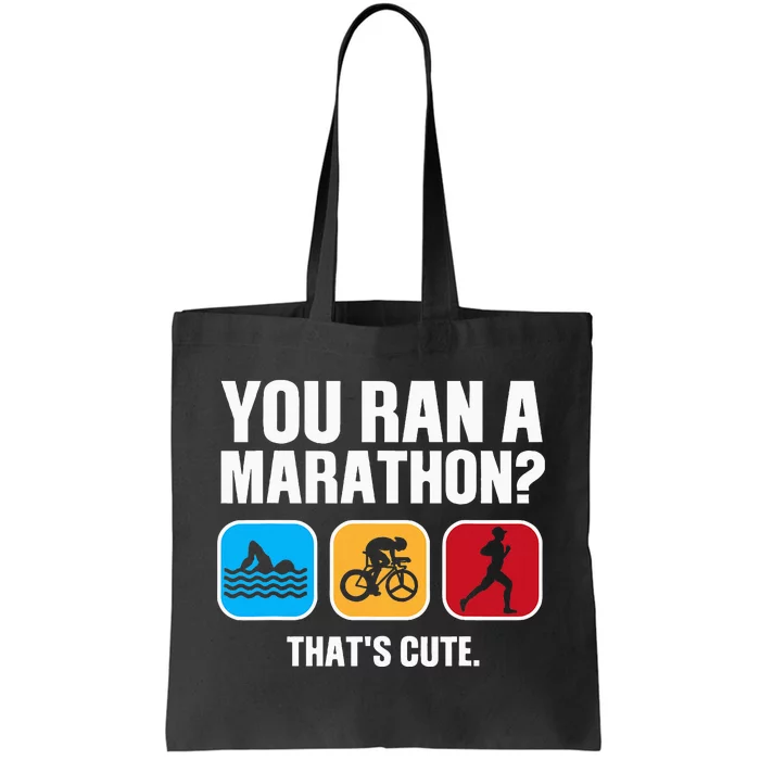 Funny Swim Bike Run Triathlon Design Triathletes Tote Bag