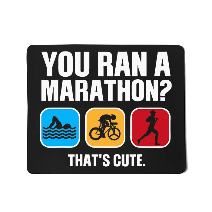 Funny Swim Bike Run Triathlon Design Triathletes Mousepad