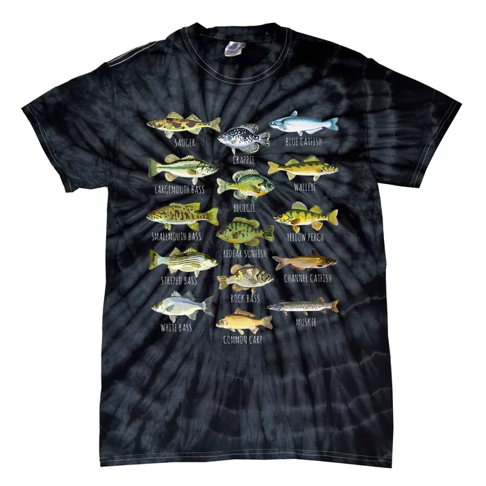 Fish Species Biology Types Of Freshwater Fish Tie-Dye T-Shirt