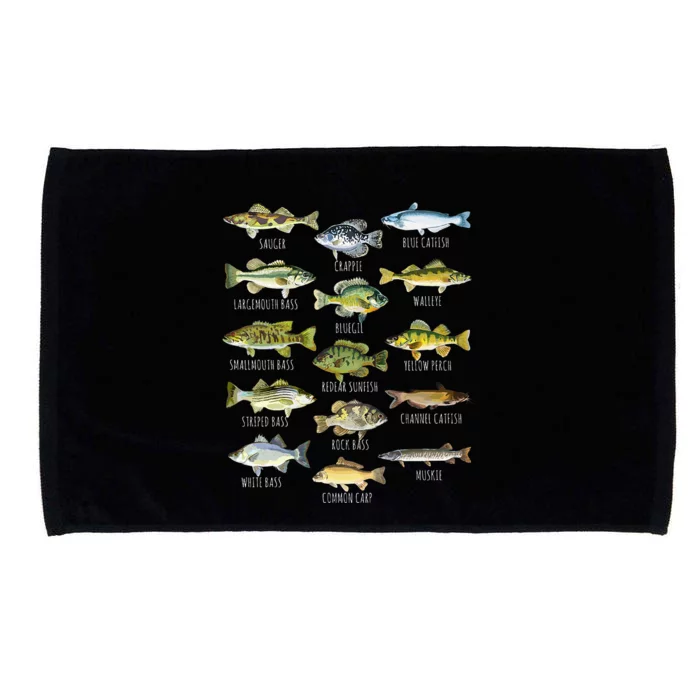 Fish Species Biology Types Of Freshwater Fish Microfiber Hand Towel