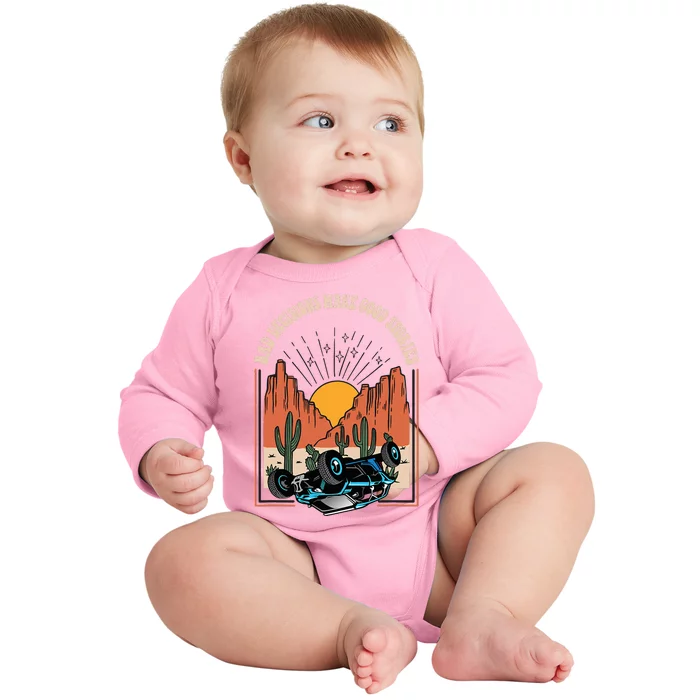 Funny Side By Side Utv Desert Or Dunes Baby Long Sleeve Bodysuit