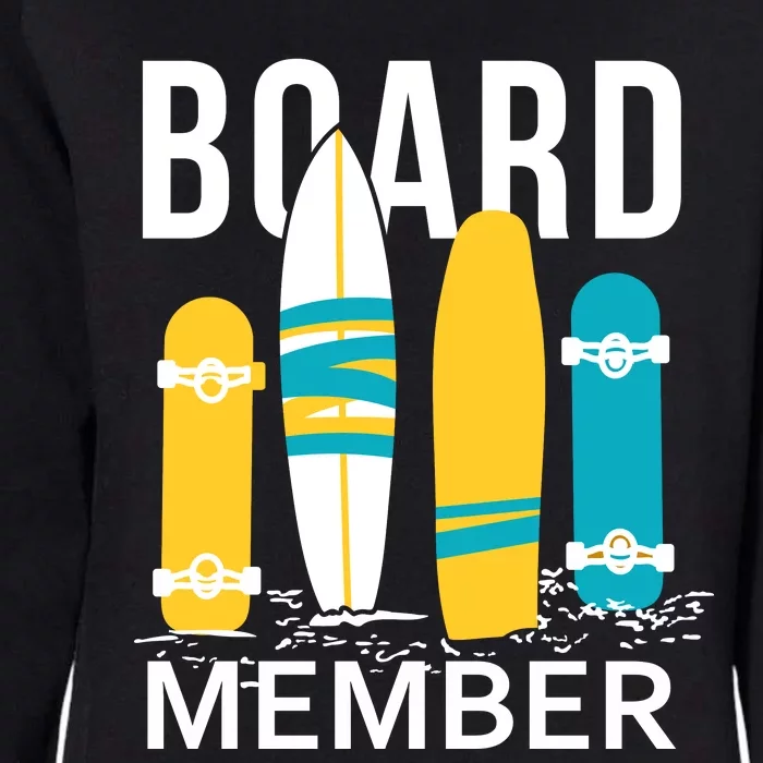 Funny Surfing Board Member Womens California Wash Sweatshirt