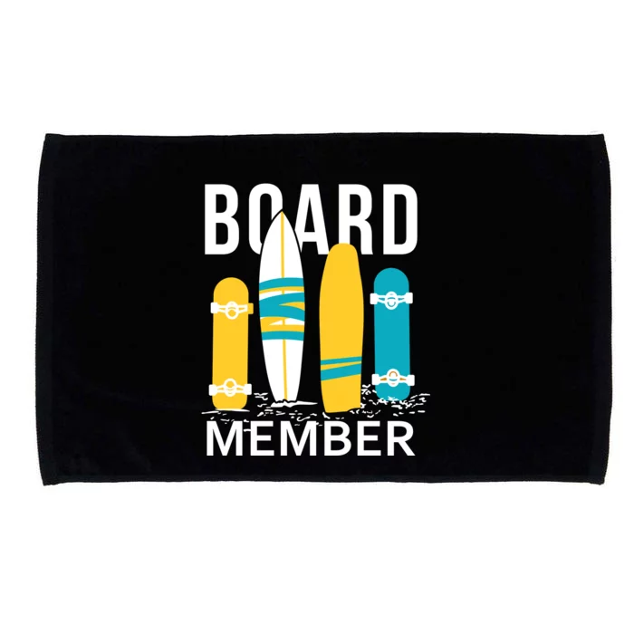 Funny Surfing Board Member Microfiber Hand Towel