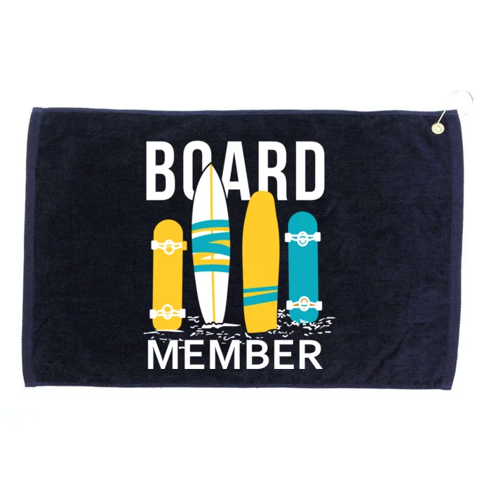 Funny Surfing Board Member Grommeted Golf Towel