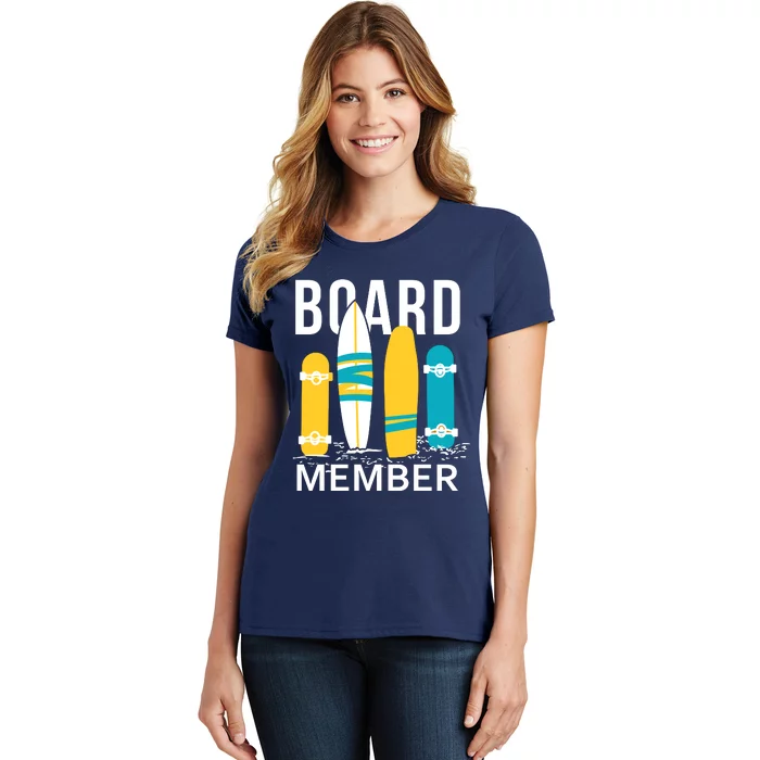 Funny Surfing Board Member Women's T-Shirt