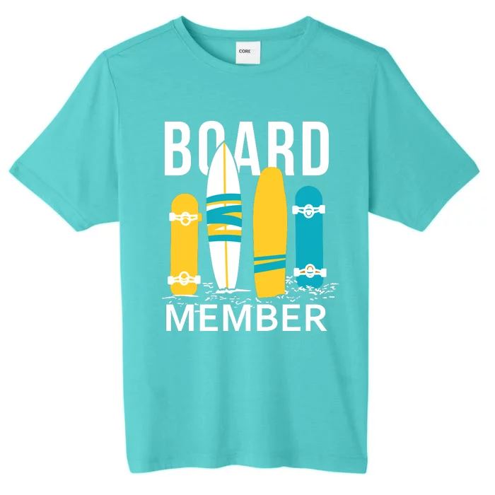 Funny Surfing Board Member ChromaSoft Performance T-Shirt