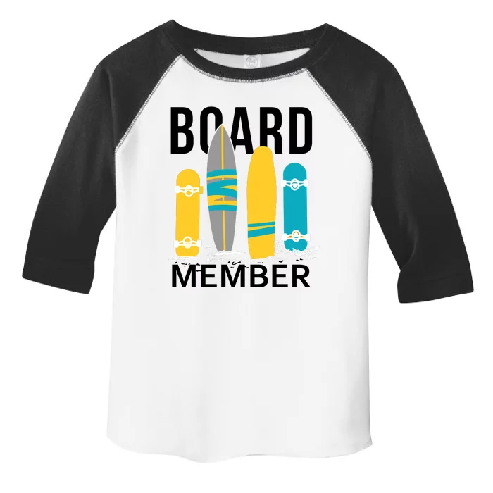 Funny Surfing Board Member Toddler Fine Jersey T-Shirt