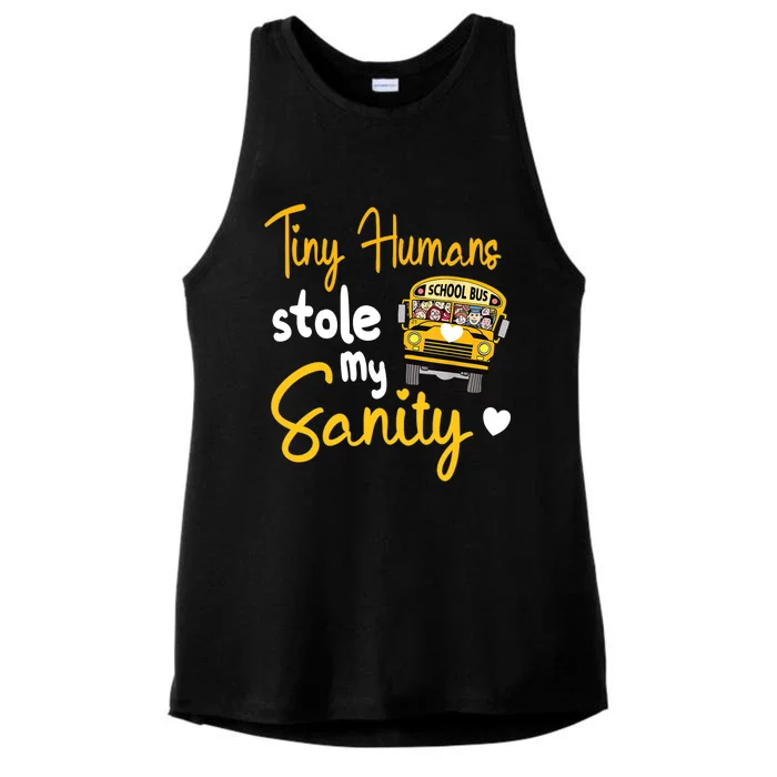 Funny School Bus Driving School Bus Driver Ladies Tri-Blend Wicking Tank