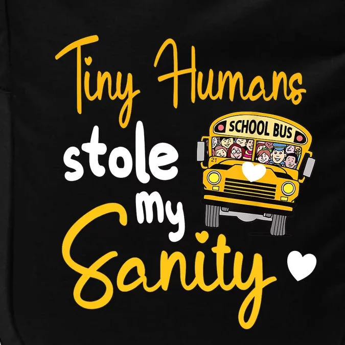 Funny School Bus Driving School Bus Driver Impact Tech Backpack