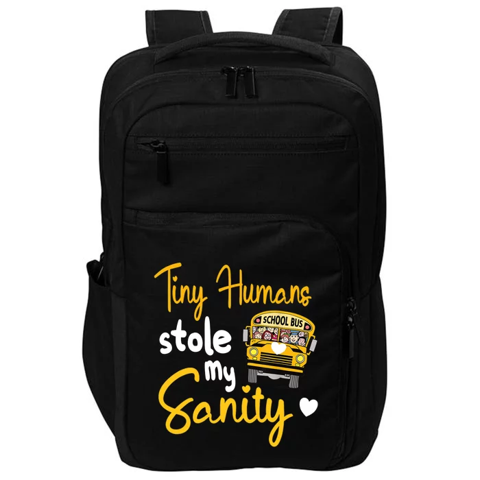 Funny School Bus Driving School Bus Driver Impact Tech Backpack