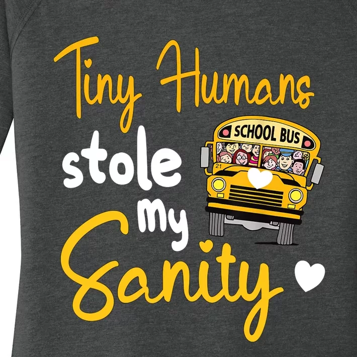 Funny School Bus Driving School Bus Driver Women's Perfect Tri Tunic Long Sleeve Shirt