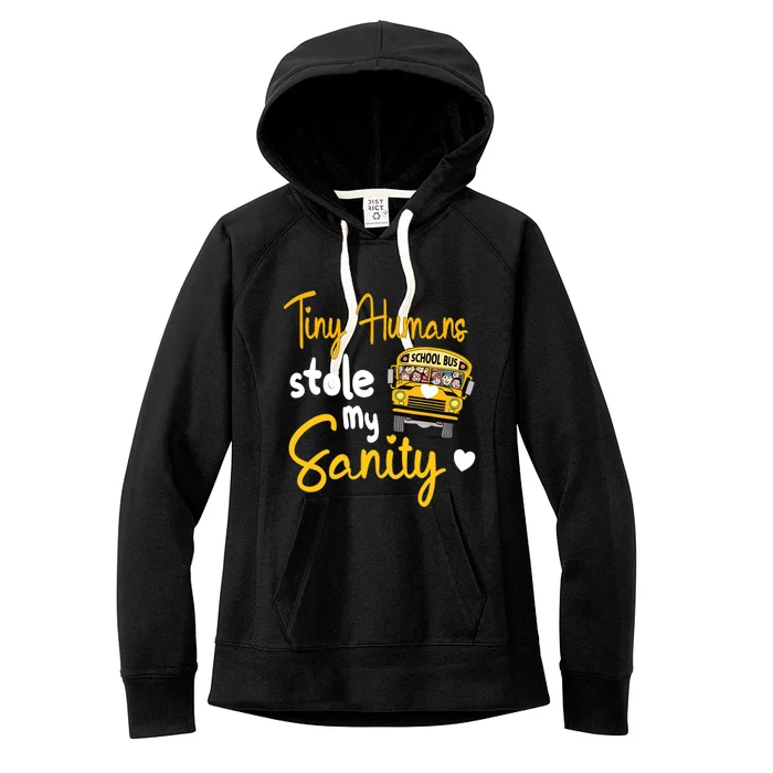 Funny School Bus Driving School Bus Driver Women's Fleece Hoodie