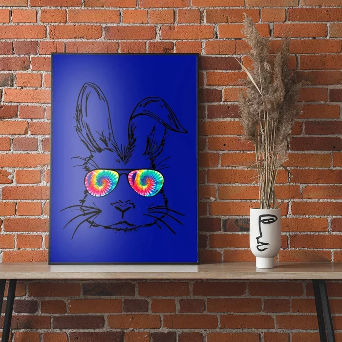 Funny Sunglass Bunny Face Tie Dye Happy Easter Day Great Gift Poster