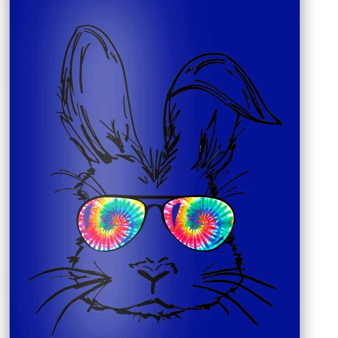 Funny Sunglass Bunny Face Tie Dye Happy Easter Day Great Gift Poster