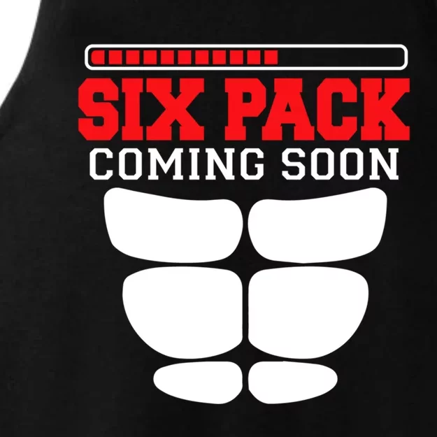 Funny Sports Body Fitness Gift Six Pack Coming Soon Gift Ladies Tri-Blend Wicking Tank