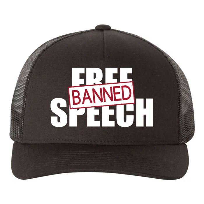 Free Speech Banned Yupoong Adult 5-Panel Trucker Hat