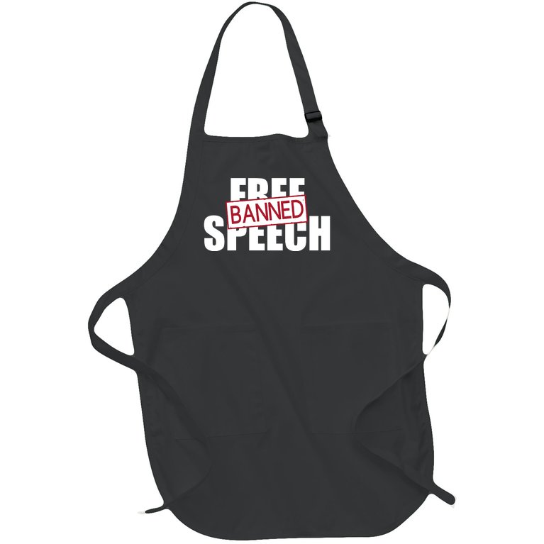 Free Speech Banned Full-Length Apron With Pockets