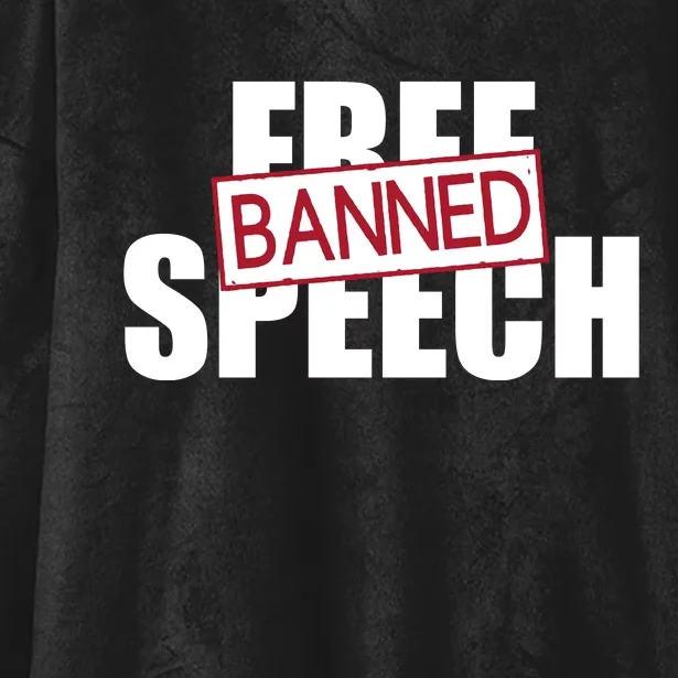 Free Speech Banned Hooded Wearable Blanket