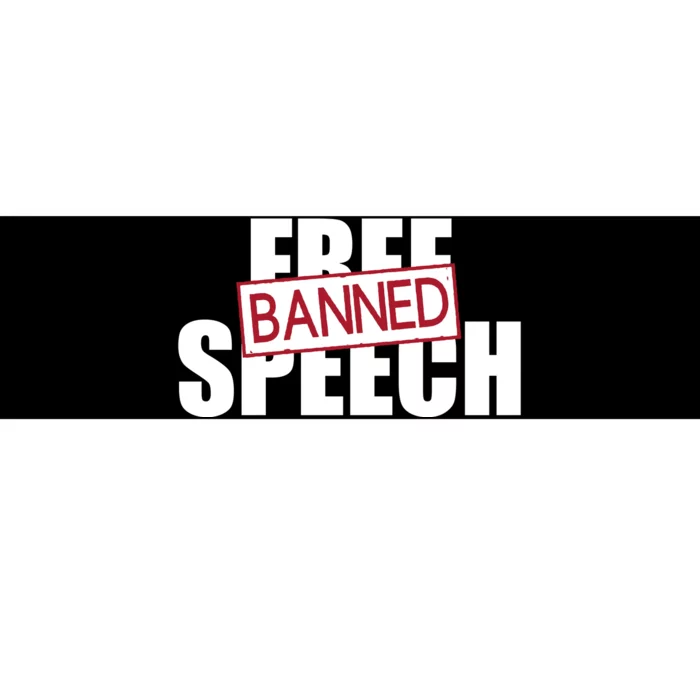 Free Speech Banned Bumper Sticker