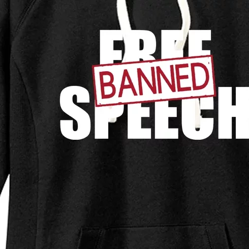 Free Speech Banned Women's Fleece Hoodie