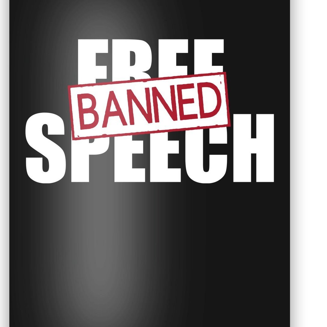 Free Speech Banned Poster