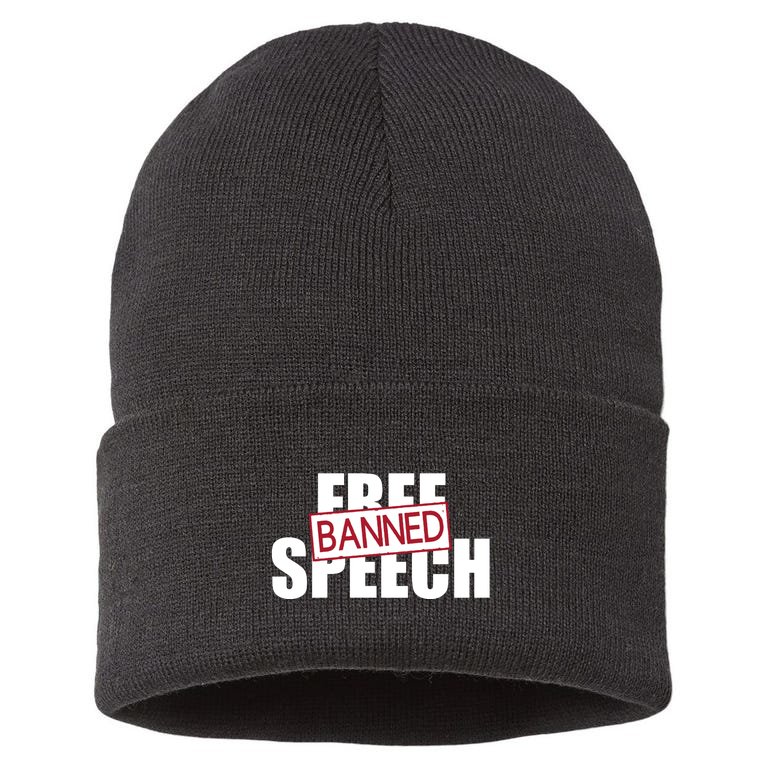 Free Speech Banned Sustainable Knit Beanie