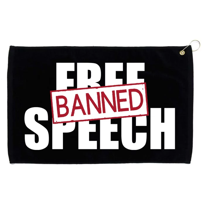 Free Speech Banned Grommeted Golf Towel