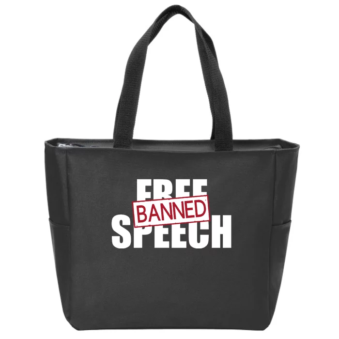 Free Speech Banned Zip Tote Bag