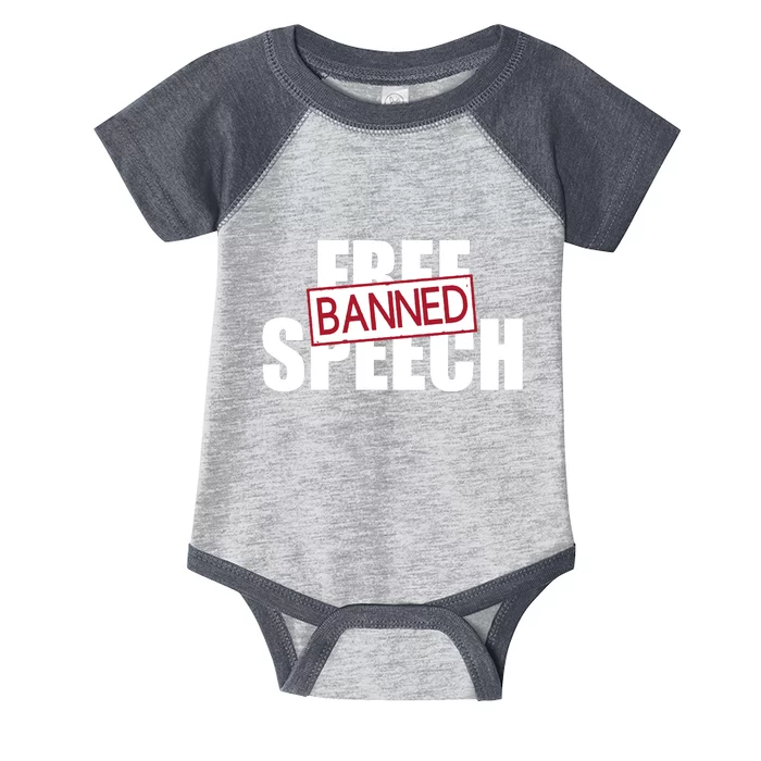 Free Speech Banned Infant Baby Jersey Bodysuit