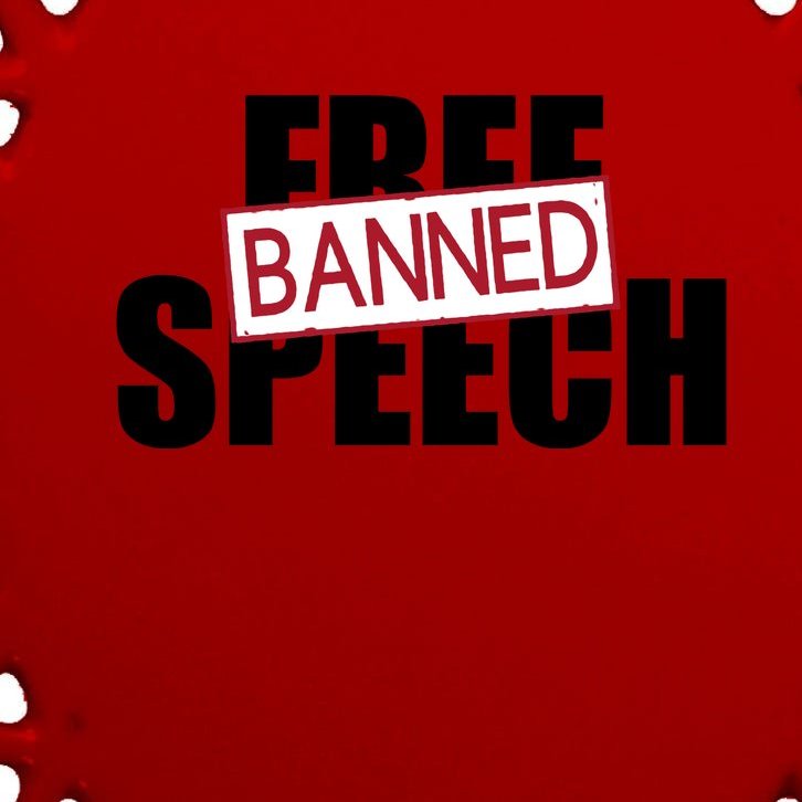 Free Speech Banned Oval Ornament