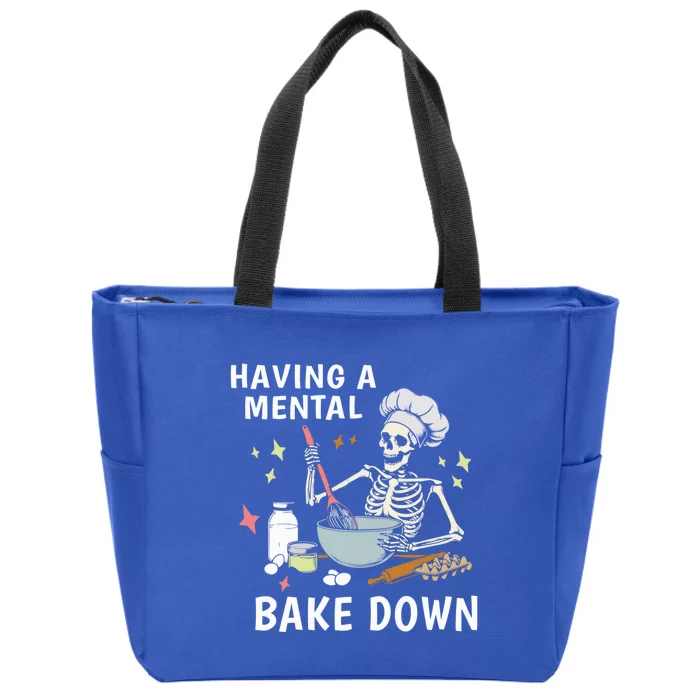 Funny Skeleton Baker Baking Lover Having A Tal Bake Down Great Gift Zip Tote Bag