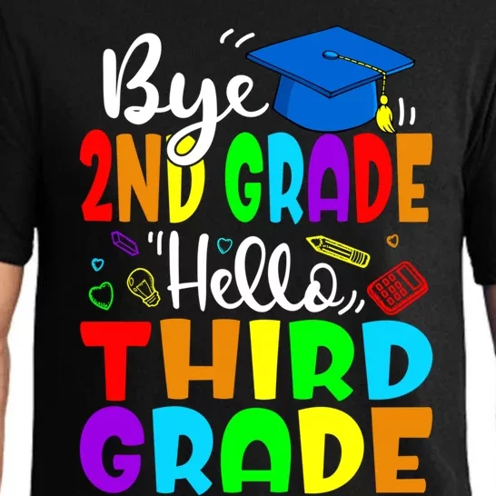 Funny Student Bye 2Nd Grade Hello Third Grade Funny Gift Pajama Set